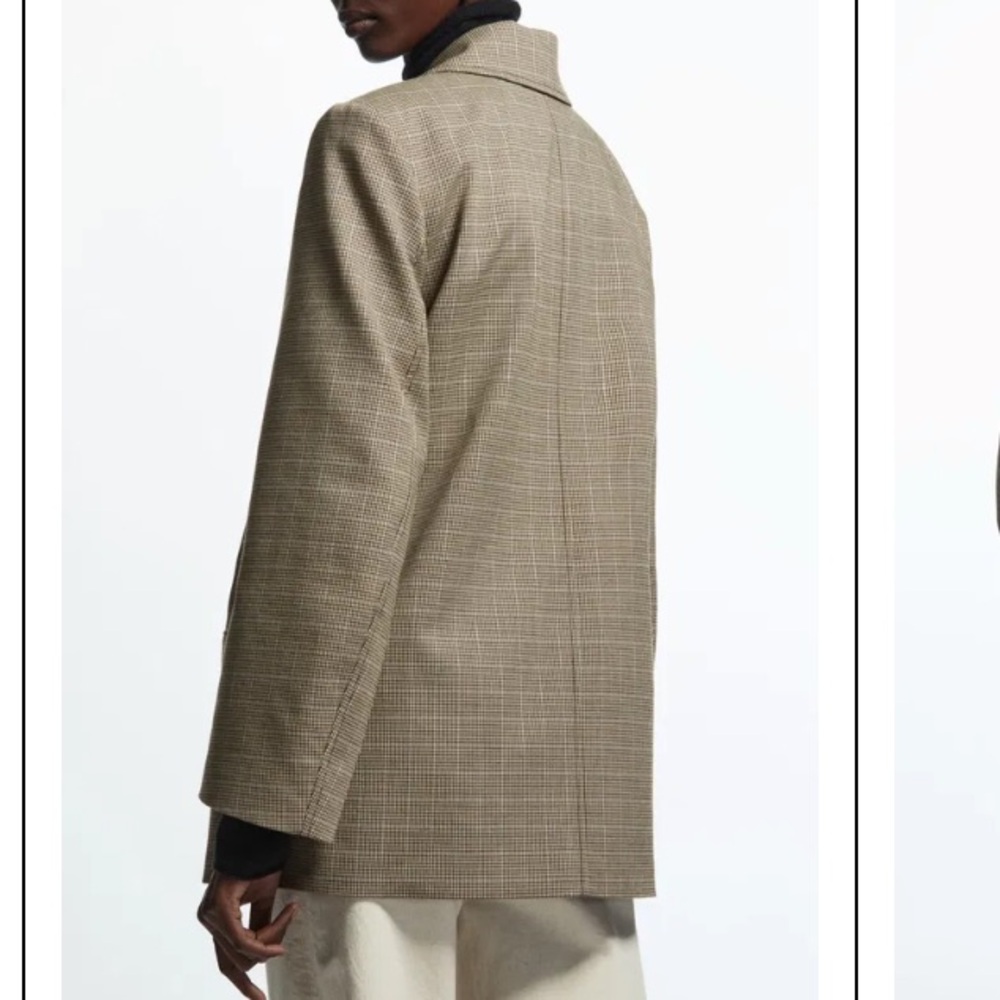 COS Oversized Checked Double Breasted Blazer - image 3